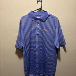 Blue Striped Polo Shirt